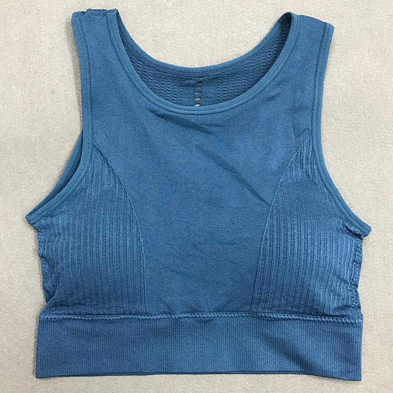 

Fitness Seamless Women Sport Bra Top Crop Quick Dry Yoga Bra Hollow Back Gym Push Up Shockproof Running Workout Shirt Sport Vest1, Black