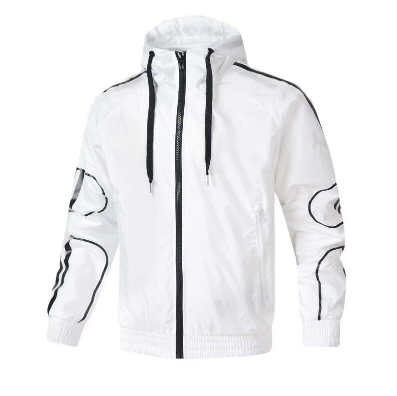 

2020 Fashion Brand Jacket For Mens Sweatshirt With Letters Spring Light-weight Casual Sportswear Coats Clothing 2 Colors S-2XL Optional, White