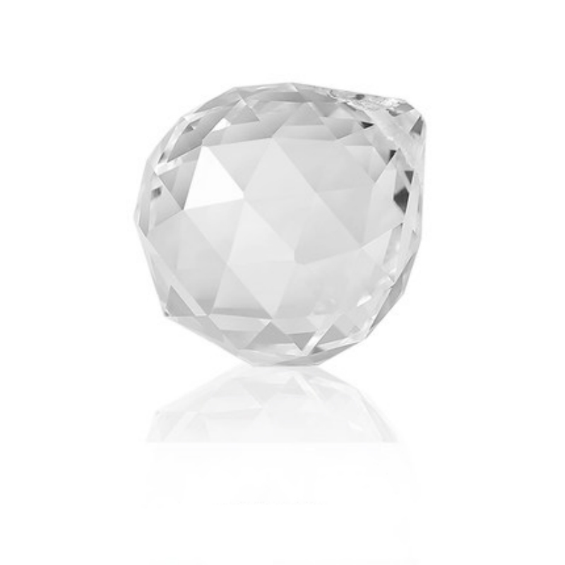 

10pcs/lot 30mm Clear Color Glass Prism Parts Crystal Feng Shui Ball Crystal Faceted Ball For Lighting/wedding Room/window Decor 201125
