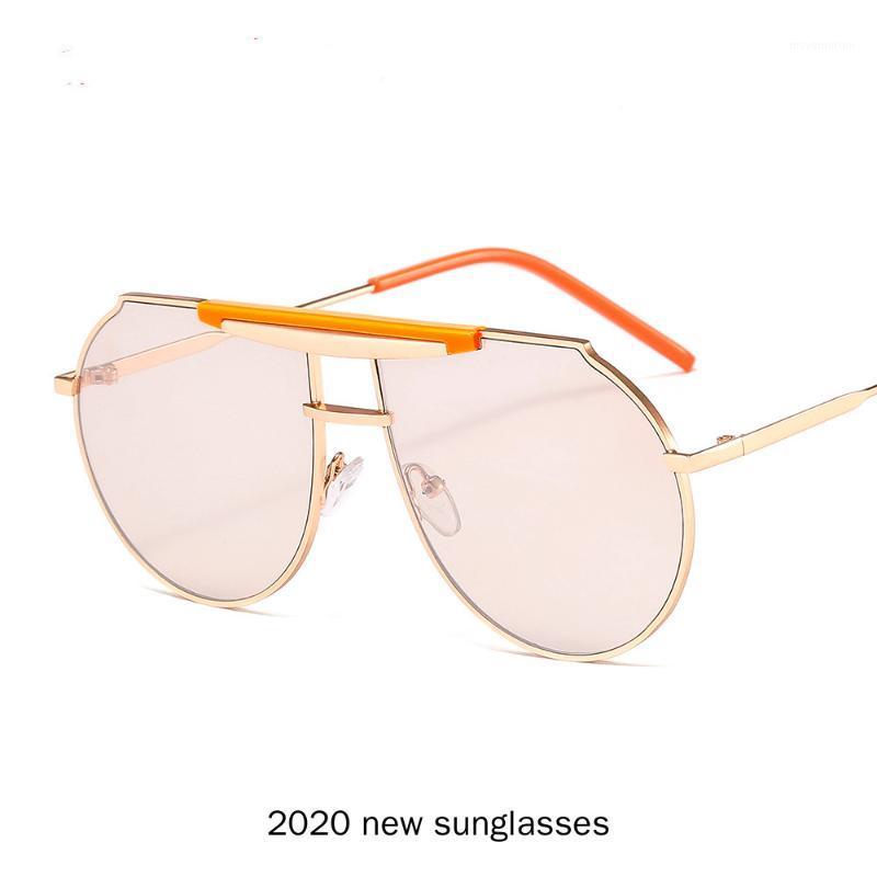 

2020 Luxury Vintage pilot sunglasses women Brand Designer Oversized sunglasses Female sun glasses for lady Mirror Shades UV NX1