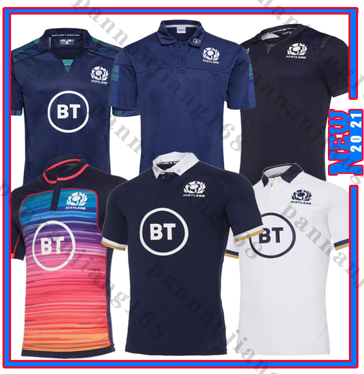 

Scotland 2021 Rugby Jesery home national team Scotland POLO T-shirt rugby Jerseys Mens shirts Size S-5XL, Black;gray