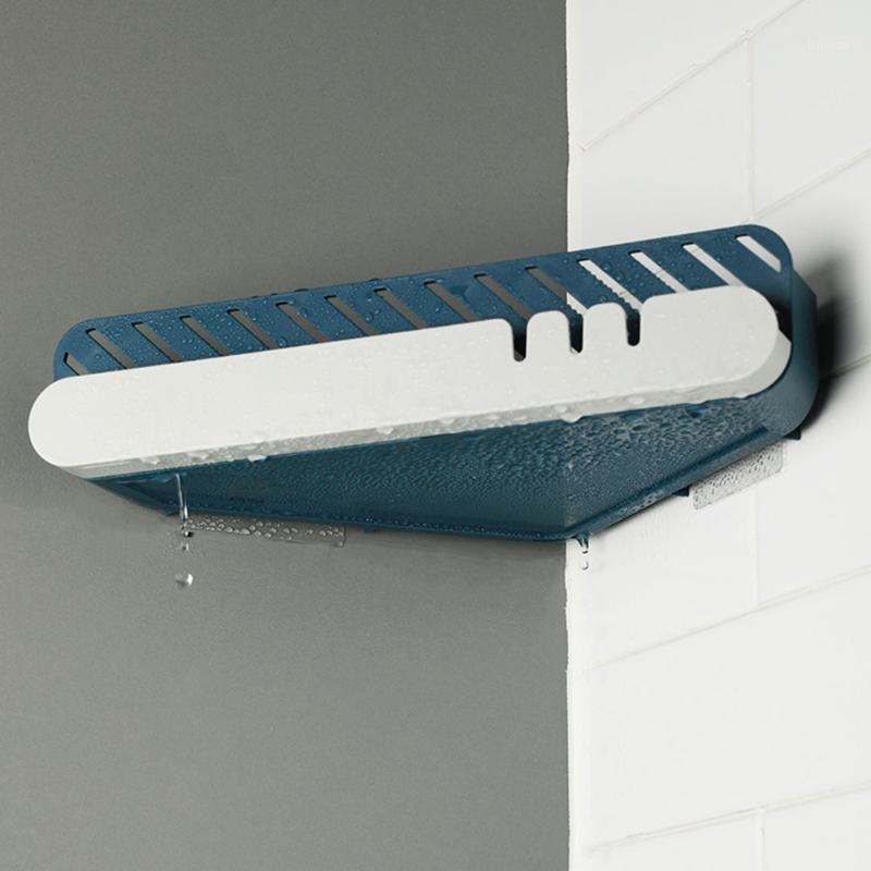 

Storage Rack Bathroom Shelf No Drilling Wall Mounted Kitchen Space Saving Multifunctional Easy Install Triangle Household Drain1