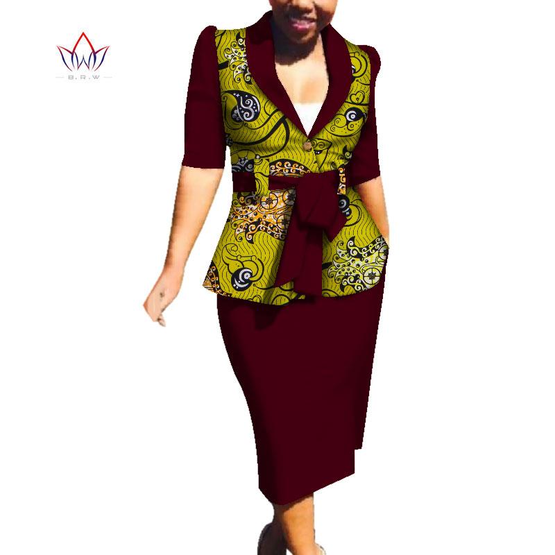 

Spring African Skirt Sets For Women Dashiki 2 Piece Skirt Setsfor Ladies Plus Size African Clothing Top With WY3749