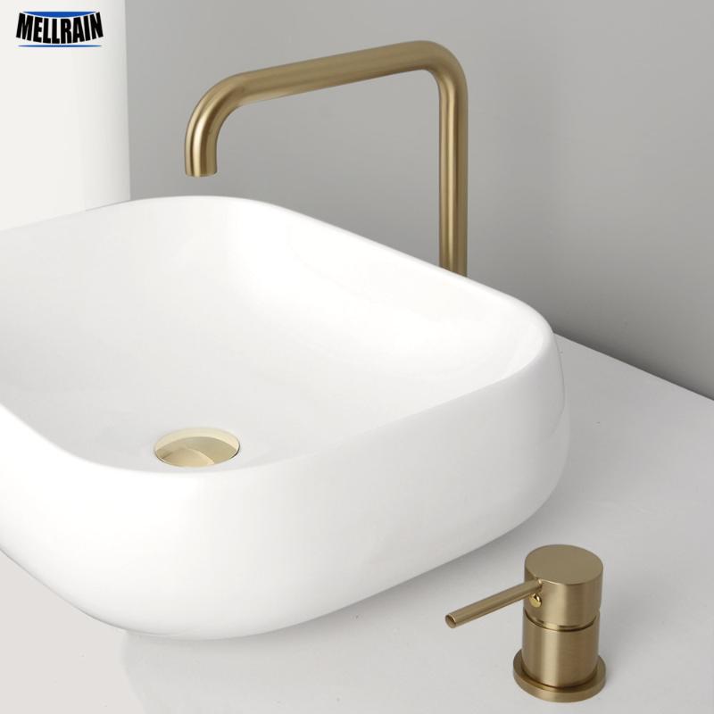 

Separated Basin Water Mixer Tap Deck Mount Bathroom Faucet Brass Black & Brushed Gold & Rose Hot And Cold Water Mixer Faucet