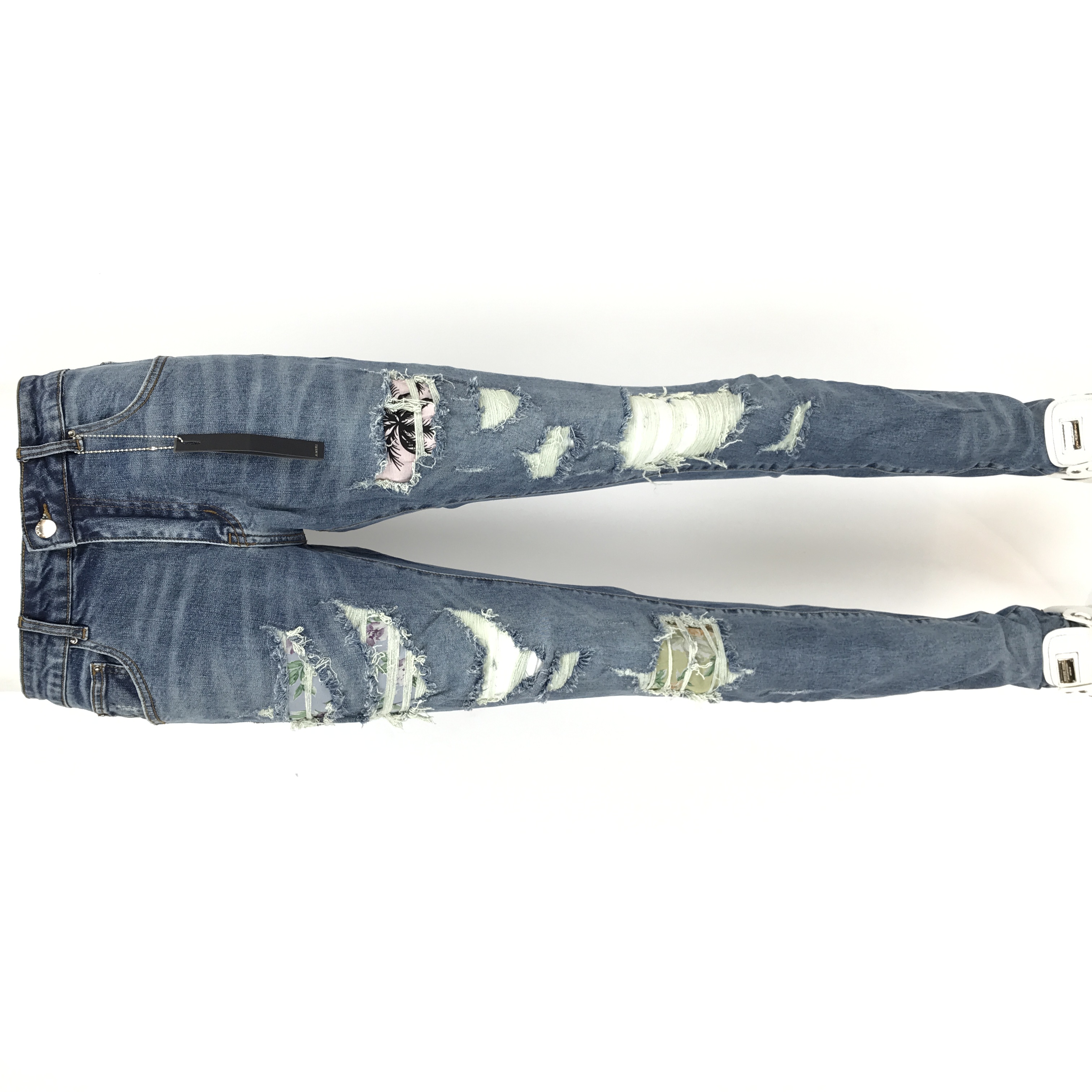 

Hot sale new style men's and women's jeans slim locomotive denim fashion trendy hip-hop men's jeans AM28, Photo color
