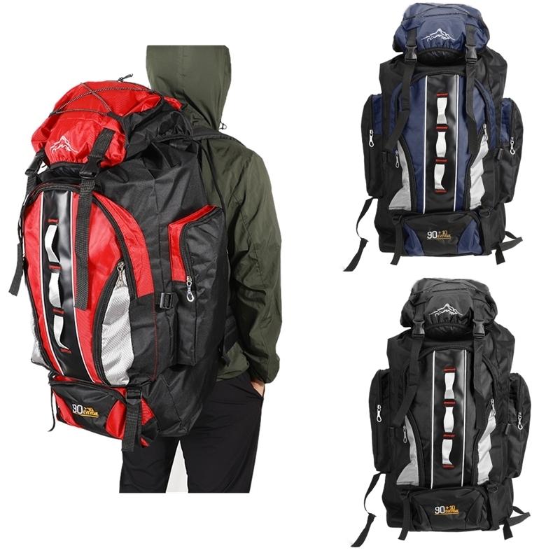 

100L Large Capacity Outdoor Sports Backpack Travel Bag Hiking Camping Backpack Climbing Fishing Bag for Men and Women, Blue color