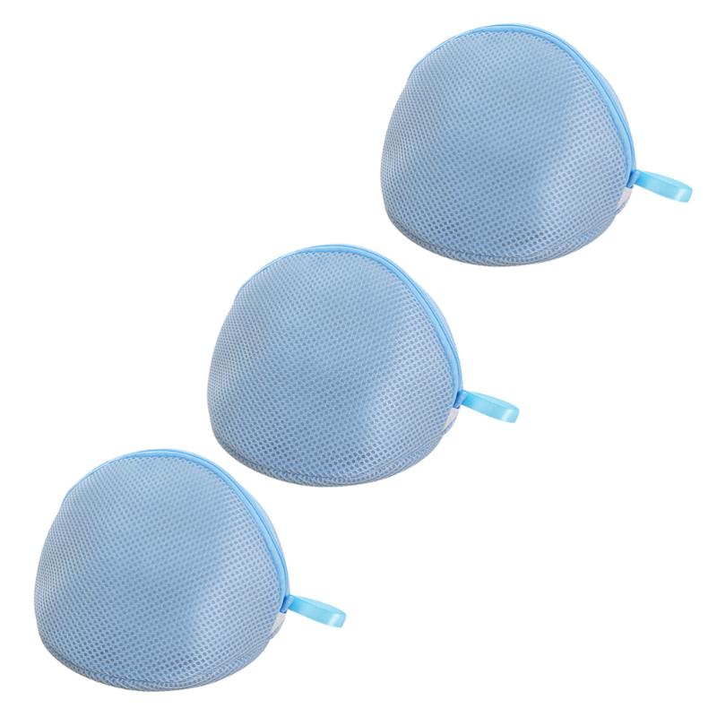 

3pcs Zippered Mesh Laundry Bags Delicate Panties Washing Bags Triangle Bracket Protection Net