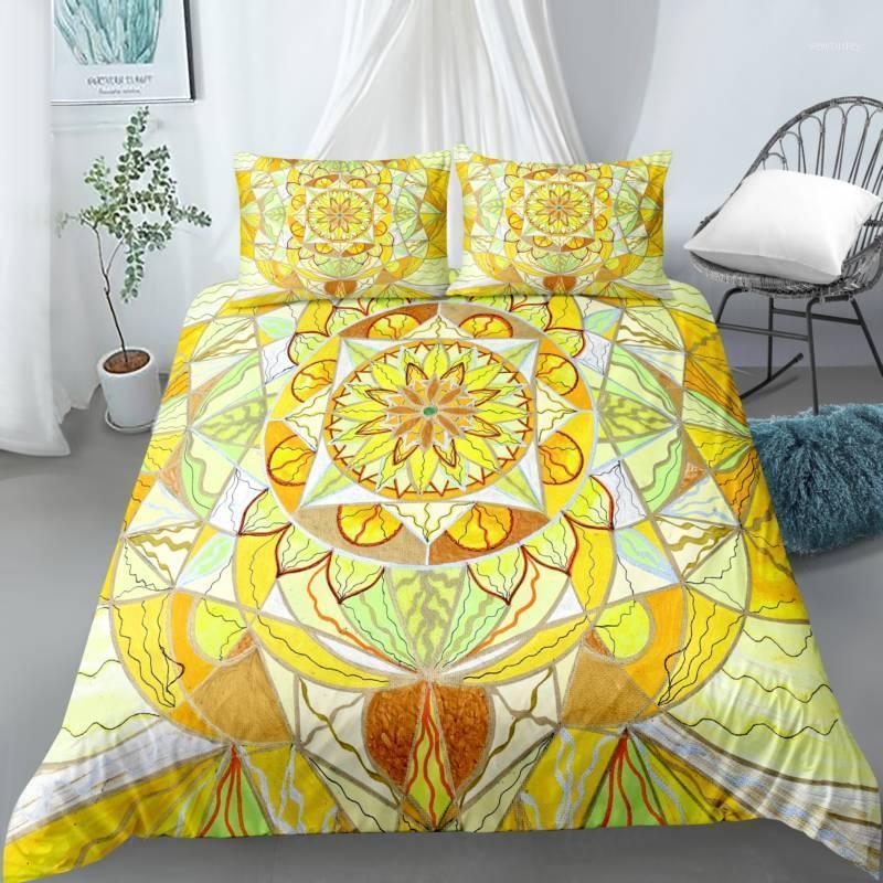 

3D Bedroom Printed Pillowcases Bedding Set Queen King Size Dropshipping Boy gift Bohemia Floral style 171, Gy07