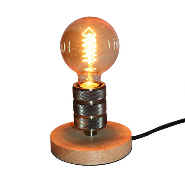 

2021 New Table Lamps Vintage American Retro Style Desktop Reading Study Decoration Solid Wood Aluminum Material E27 Led Base Holder 2 Qyyx