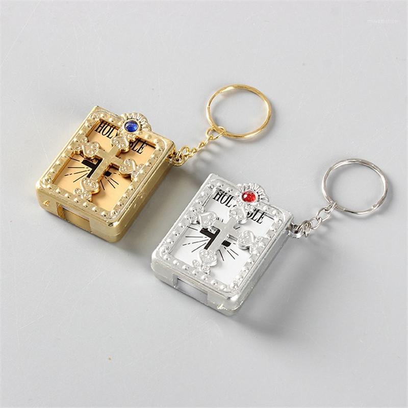 

2019 Pocket Edition English Bible Keychain Keyring Christianity Fun English Book Keychain Bible pvc Revolution Leather1