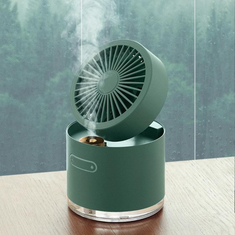 

Fan Creative Portable Mini Folding Humidifier Fan Home Office Desktop Multi-Function Rotatable USB Solid Color #YL5