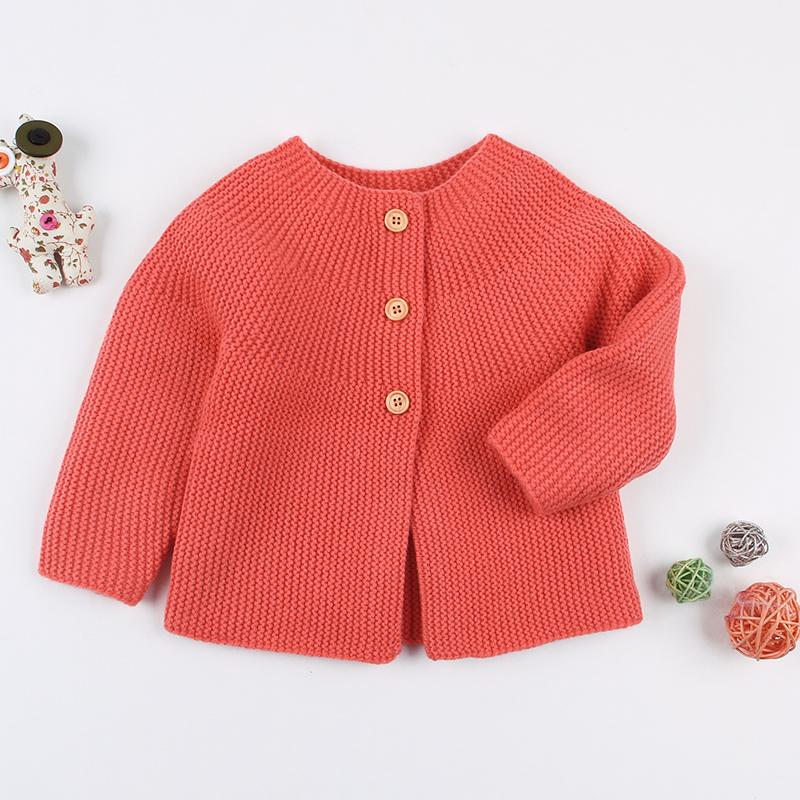 

0-24M Children Kids Sweater Autumn Baby Girl Boy Solid Print Cardigan Casual Outerwear Coat Clothes Multicolour, Bo