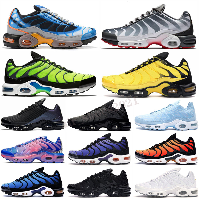 

Mens Tn Plus Running Shoes SE Ultra White Volt Black Hyper Blue Oreo Purple Designer Sneakers Tns Classic Outdoor Trainers Size 40-46, Color 10