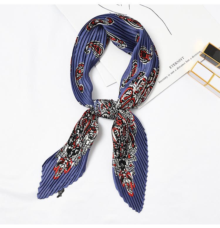 

Scarves Yishine 3colors Wrinkle Neck Scarf Women Cashew Flowers Print Fashion Crepe Kerchief Headband Crumple Handlebag Wrap