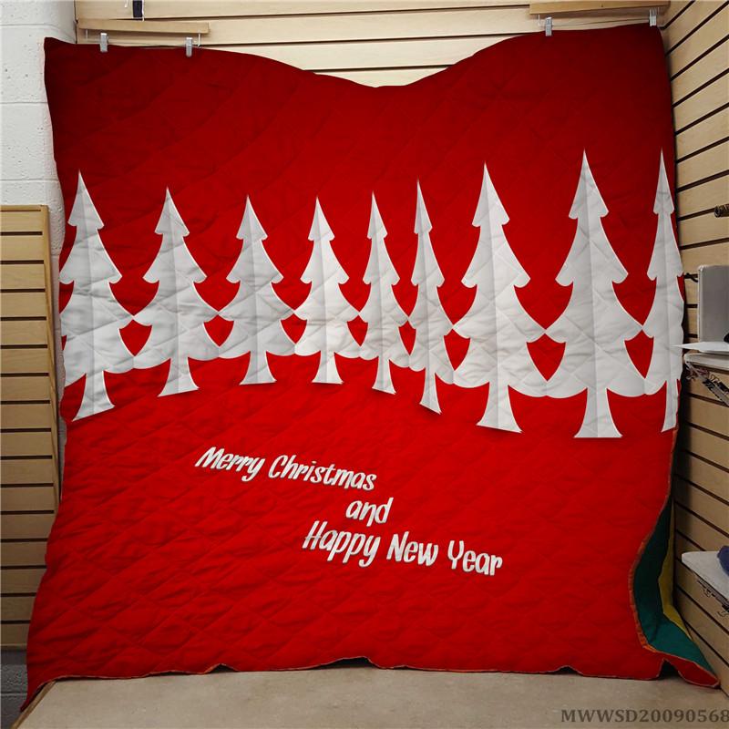 

High Quality 3D Creative Print Quilt Merry Chirstmas Modern Home Bed Set Super Soft Breathable For Kids Children