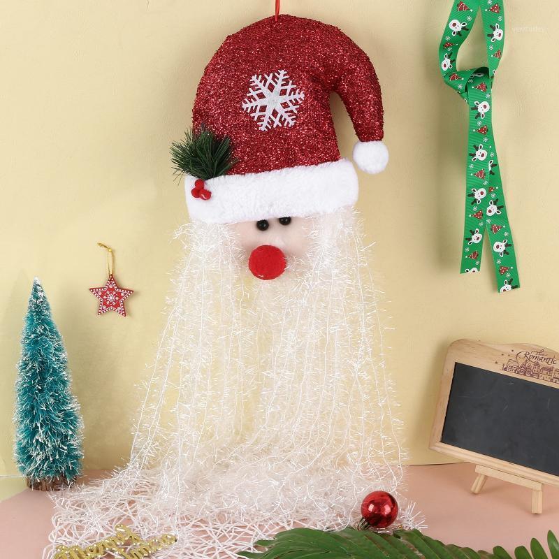 

Christmas Decorations Santa Claus Pendant Christmas Sign Door Accessories Wall Hanging Xmas Home Party Scene Dress Up Supplies1