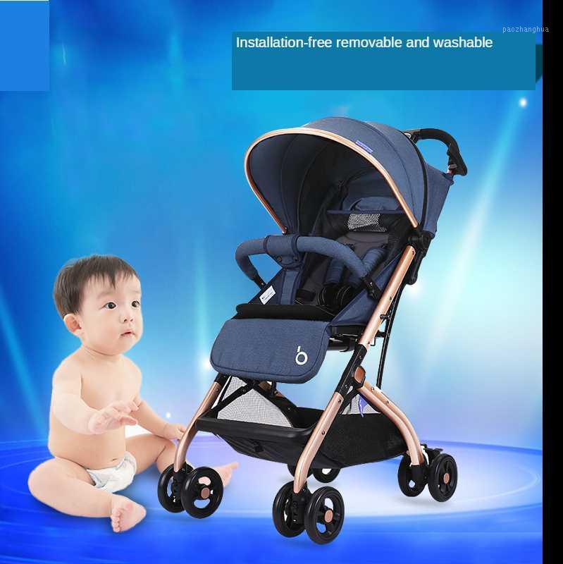 

high landscape sitting and lying down portable sunshade folding umbrella baby stroller1