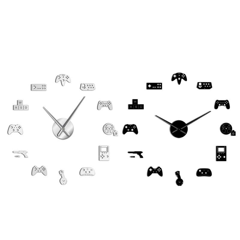 

Game Controller Video Diy Giant Wall Clock Game Joysticks Stickers Gamer Wall Art Video Gaming Signs Boy Bedroom Room Decor
