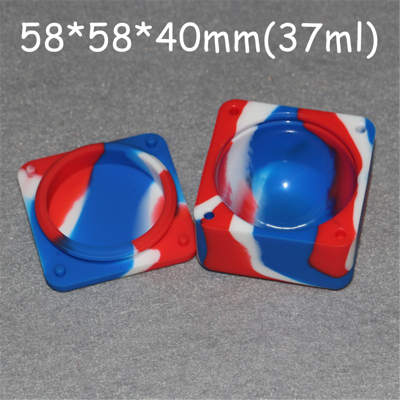 

Square shape jars Slick stack lego shaped 37ml silicone square bho oil container silicon dab wax storage jar for concentrates DHL