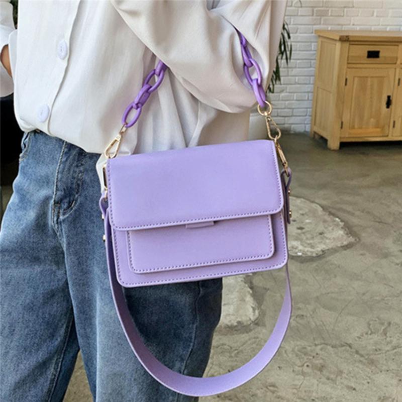 

2021 Fashion Chain Design New Mini PU Leather Flap Bags For Women Summer Lady Shoulder Handbag Female Body Bag, Yellow
