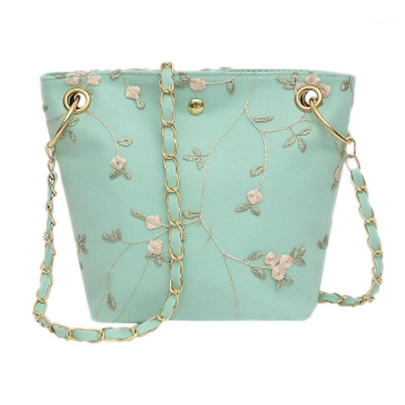

Beach Lace Embroidered Bucket Bag Square Crossbody Bag Embroidered Wild Shoulder Handbag Shopping1, Blue