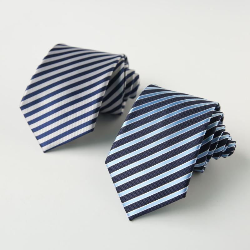 

2020 8cm Men's Tie Striped Jacquard Woven Cravatta Ties for Man Bridegroom Business Necktie Shirt Corbatas Custom LOGO