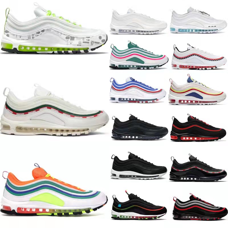 

2022 Sports Shoes 97 Men Running Shoe Women 97s Trainers Og Triple Black Metallic Gold Silver Bullet Metalic White 3MWolf Grey Outdoor Athletic Sneakers, 11