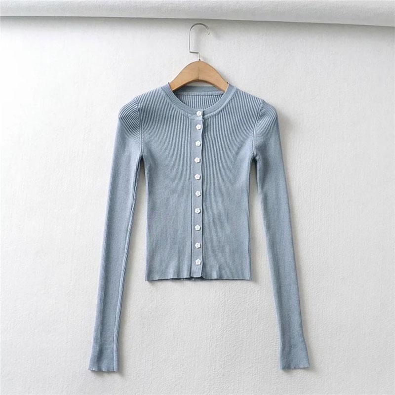 

Knitted Cardigan Sweater Cotton Vintage Causul Fashion Slim Long Sleeve O Neck Button Coat Streetwear Women Clothes 2020 Winter, Beige