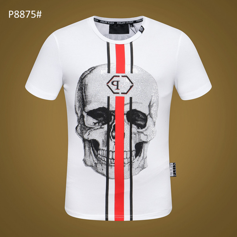 

Phillip Plain 22ss hot Men designer PP Skull Diamond t shirt Short sleeve Dollar Brown bear Brand tee O-Neck high Quality Skulls TShirt tees tops p8862, P88234