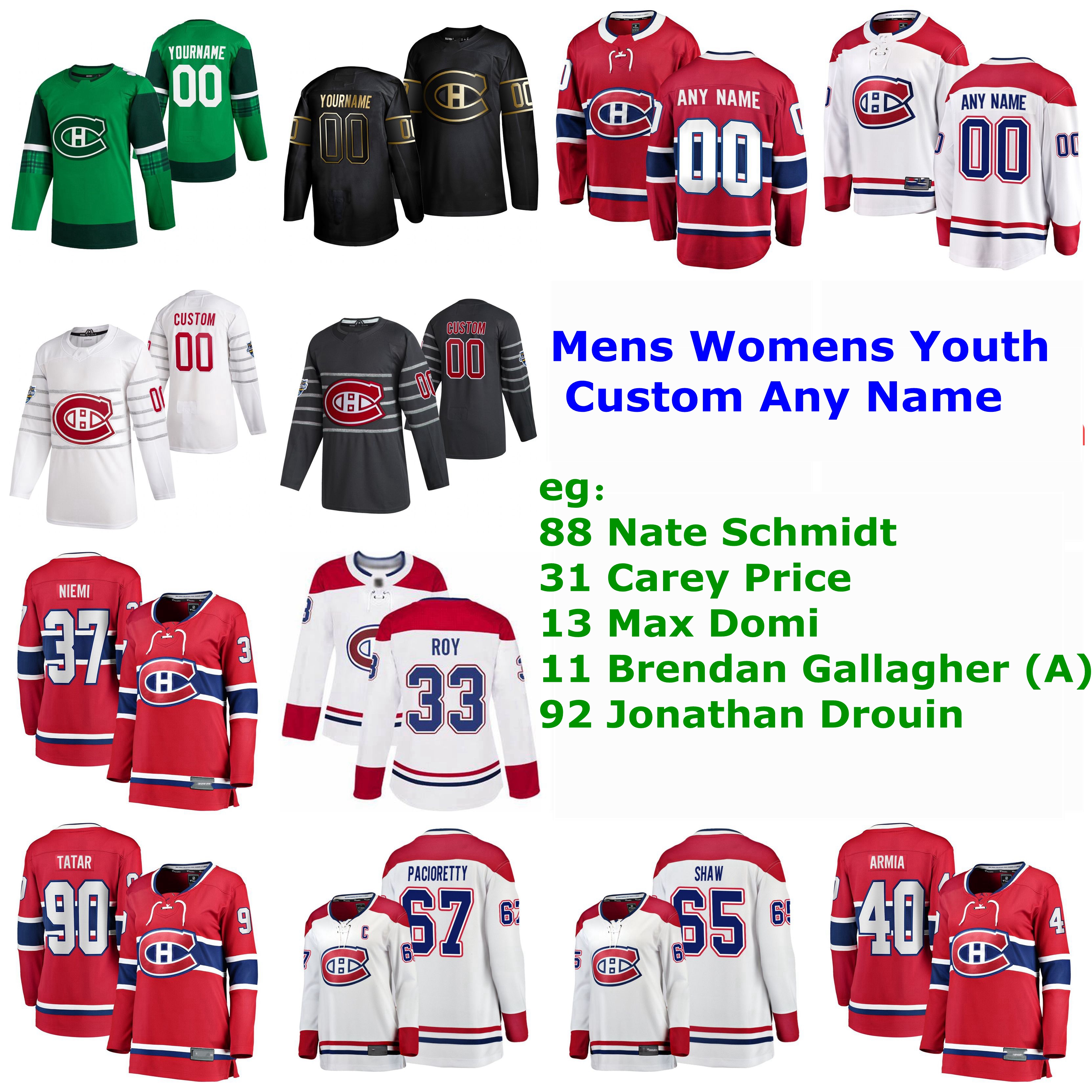 

Montreal Canadiens Hockey Jerseys 17 Josh Anderson Jersey 44 Joel Edmundson 34 Jake Allen 31 Carey Price 13 Max Domi Custom Stitched, Black;red