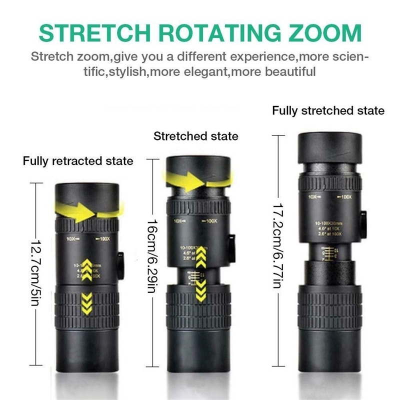 

Zoom Monocular Telescope Scope Long Range Telescope for Smartphone Military Spyglass Zoom HD for Camping Hunting LJ201117