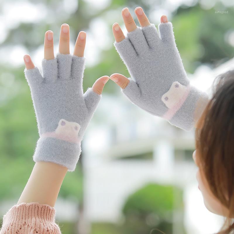 

Five Fingers Gloves Winter Cute Finger Warm Plush Girl Open Hiver Guantes Invierno Hombre Motorcycle Ciclismo Mujer1