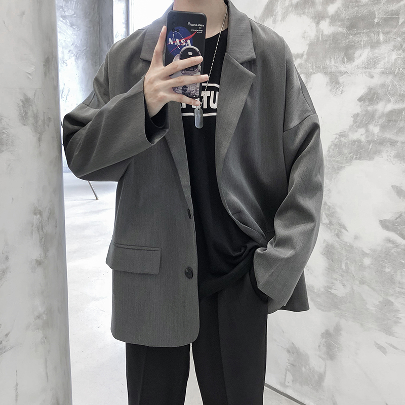 

2021 New Luxury Classic Black Japan Style Men's Casual Blazers Autumn Spring Fashion Brand Long Suit 1dos, X60 1