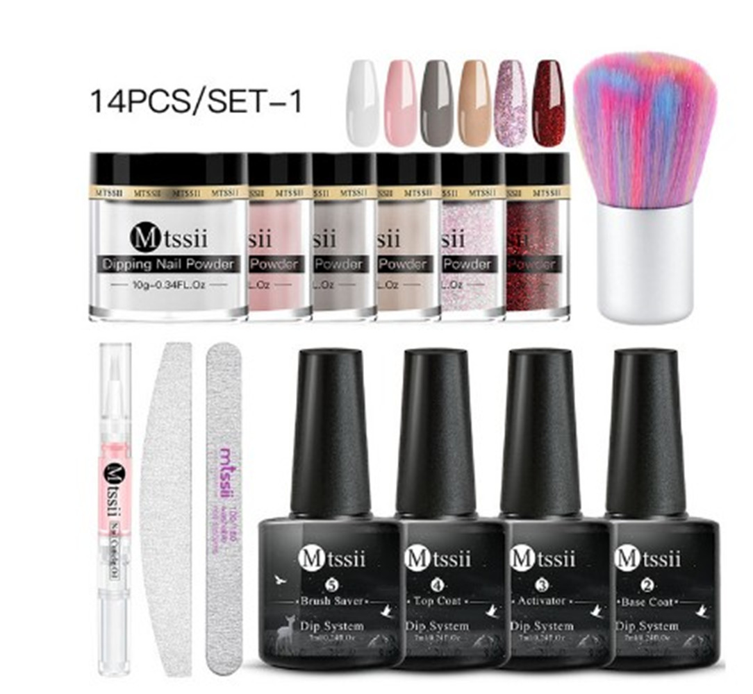 

Nail Art Kits Mtssii Dipping Powder Set Glitter Without-Lamp Natural Dry-Color French Dip System Manicure-Design Art-Dust
