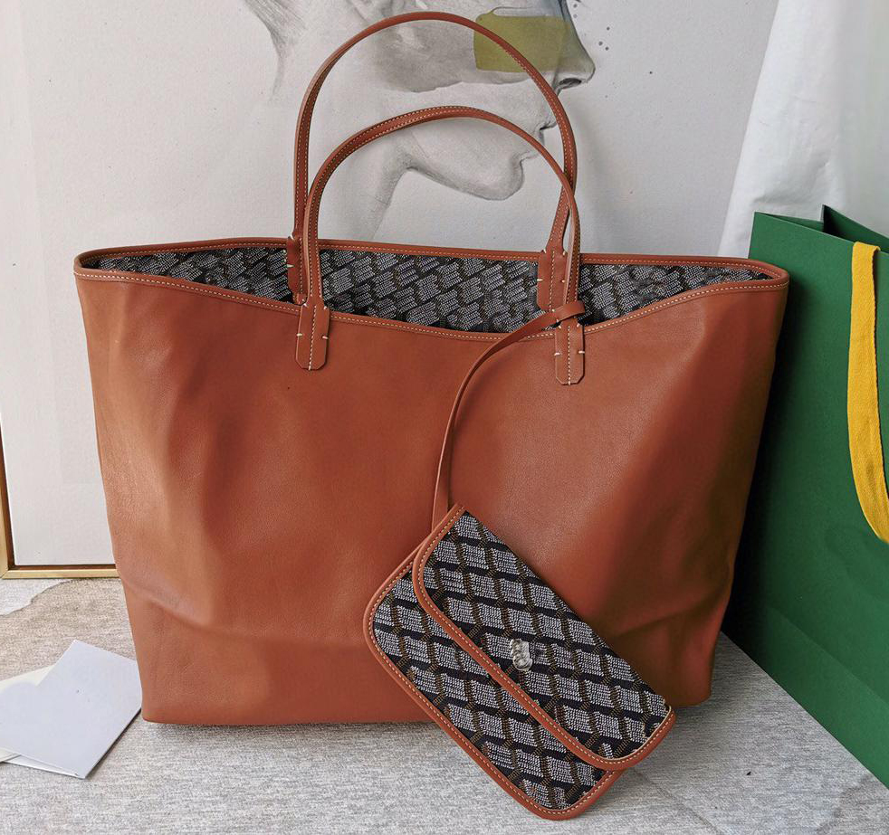 

Women's bag Double bread leather Use on both sides shopping Highest quality shoulde tote single-sided GY Real handbag, Black/brown
