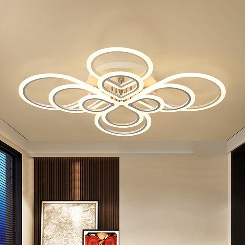 

Modern Led Ceiling Chandeliers For Living Room With Remote Control Dimming Restaurant Bedroom Art Design Lamp Luster Fixtures