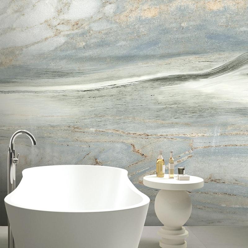

Custom 3D Wallpaper Modern High-grade Gray Stone Marble Photo Wall Mural Living Room Bathroom Waterproof Canvas 3D Wall Painting, As pic