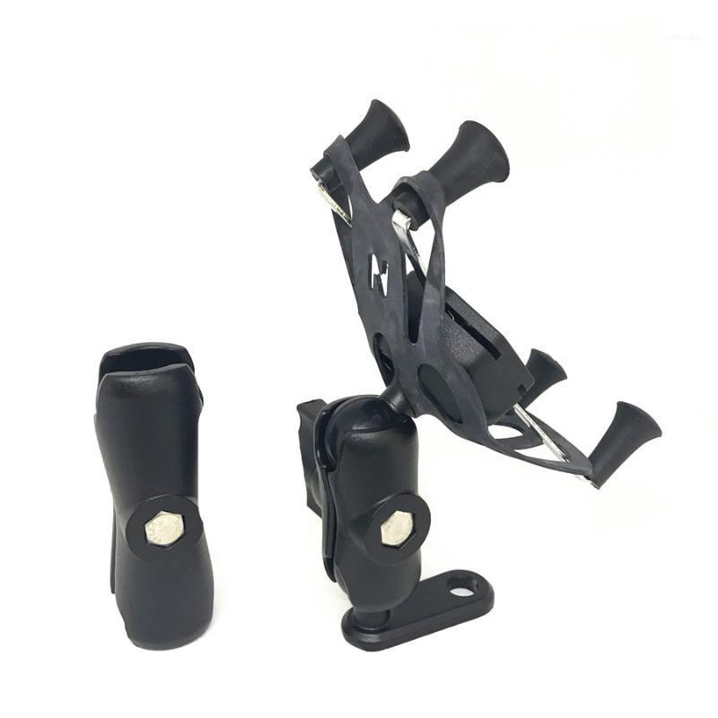 

Aluminum Double Socket Arm L Type Motorcycle Base Holder Rearview Mirror Mobile phone Holder X-Grip for ram mounts for1