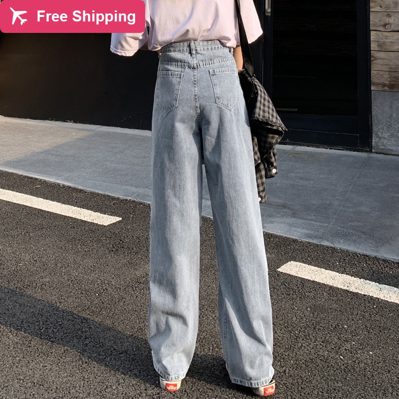 

High-waisted denim pants long-legged breeches for ripped woman boyfriend female jeans plus size, Dark blue