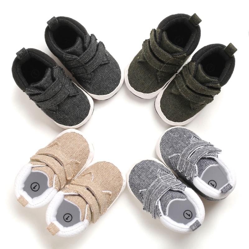 

Brand New Newborn Baby Boy Soft Sole Crib Shoes Warm Boots Anti-slip Sneaker Breathable Solid First Walkers -18M, Mg