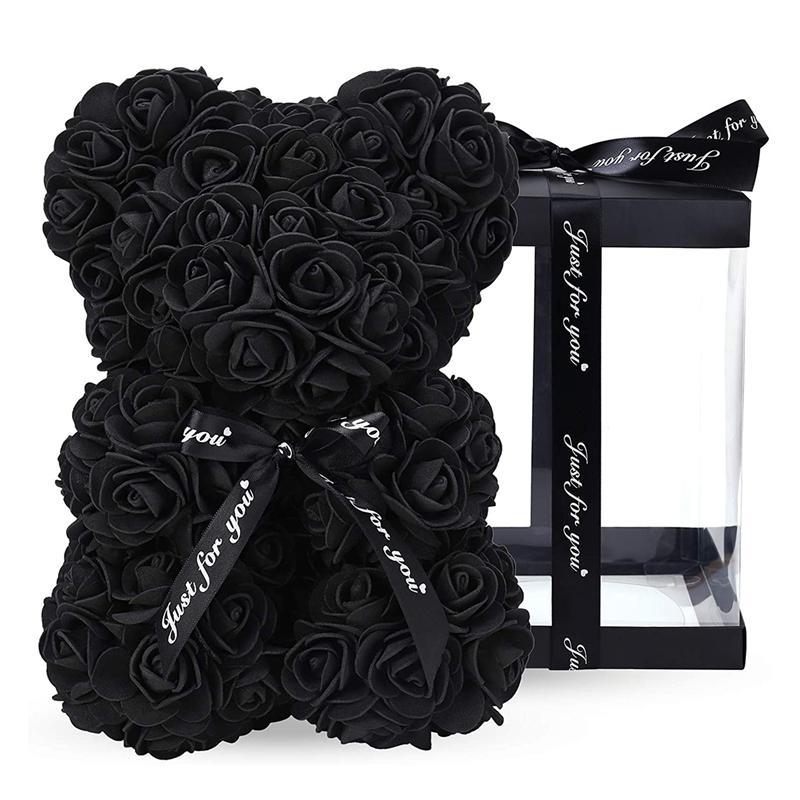 

Hot Rose Bear Rose Teddy Bear Artificial Flower Gift for Valentines Day Wedding Mothers Day and Anniversary