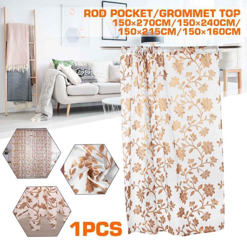 

1PC Rod pocket/Grommet top Curtain Luxury Curtains Bird Nest Spliced Curtain Linen Tulle For Living Room Kitchen Bedroom1