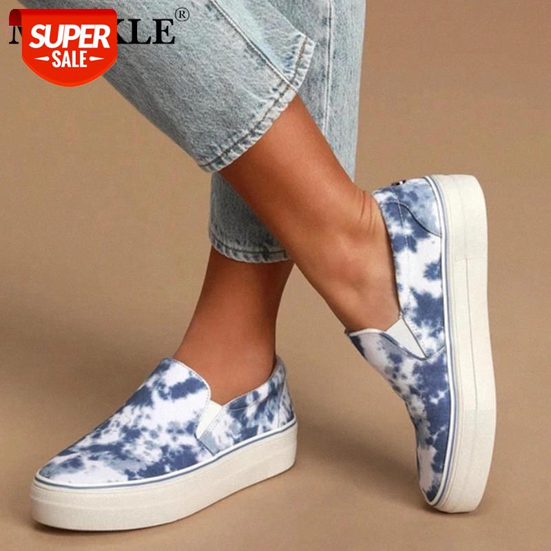 

MCCKLE Women's Flats Shoes Woman Platform Sneakers Canvas Female Loafers Slip On Comfortable Ladies Casual 2020 New Plus Size #e90M, Yellow