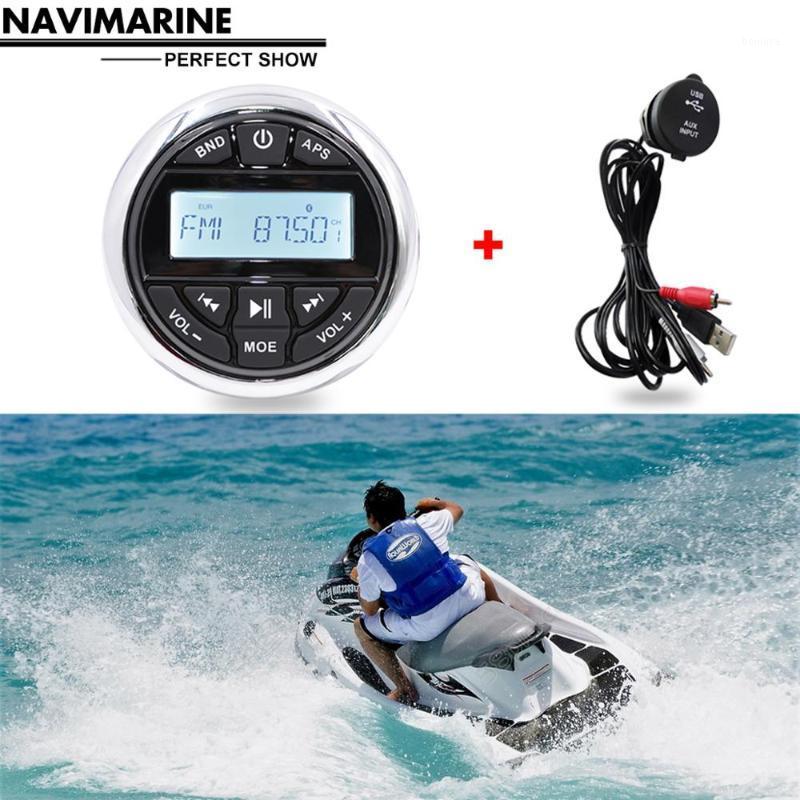 

Waterproof Marine Stereo Bluetooth Radio Audio Receiver FM AM Car MP3 Player For RV Cart Yacht+USB Aux Extension Mount Boat1