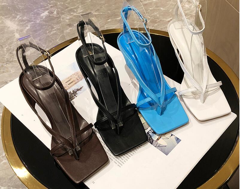 

Hot Sales ladies Square Toe Ladies Clip Toe Ankle Strap Fashion Women Sexy Nightclub Sandals Party Shoes Fashion Hollow Pumps, Black