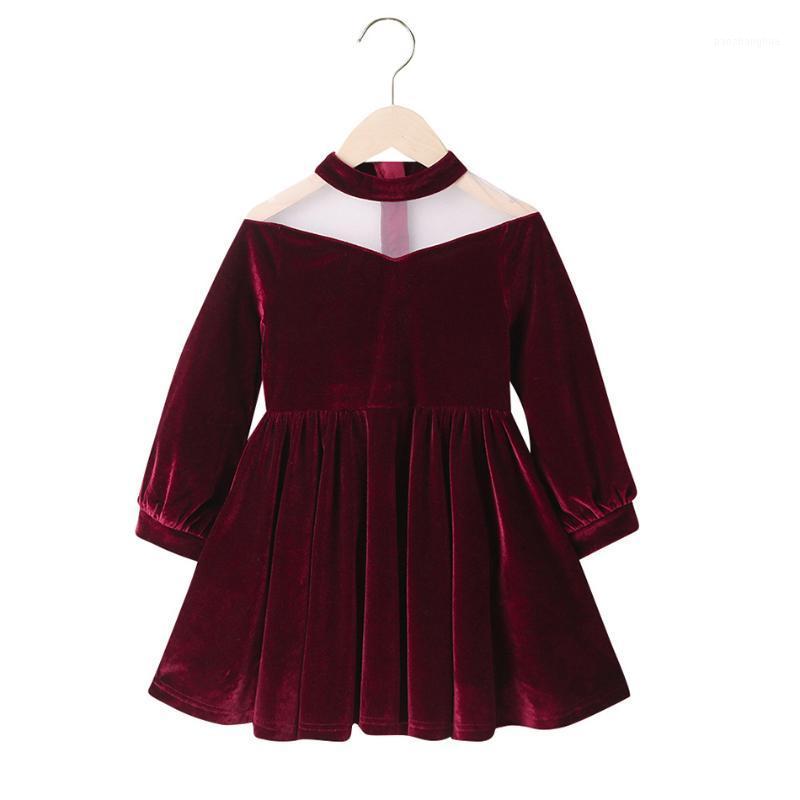 

Girls Autumn velvet evening Christmas party gown Girls Kids teens Lace Flower Princess Elegant Dresses Children Clothes1, Dress b