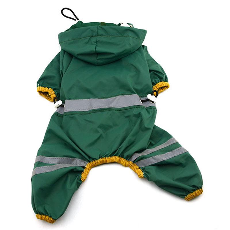 

New Hot Puppy Pet Dog Cool Raincoat Glisten Bar Hoody Waterproof Rain Lovely Jackets Coat Apparel Clothes SMD66, Green
