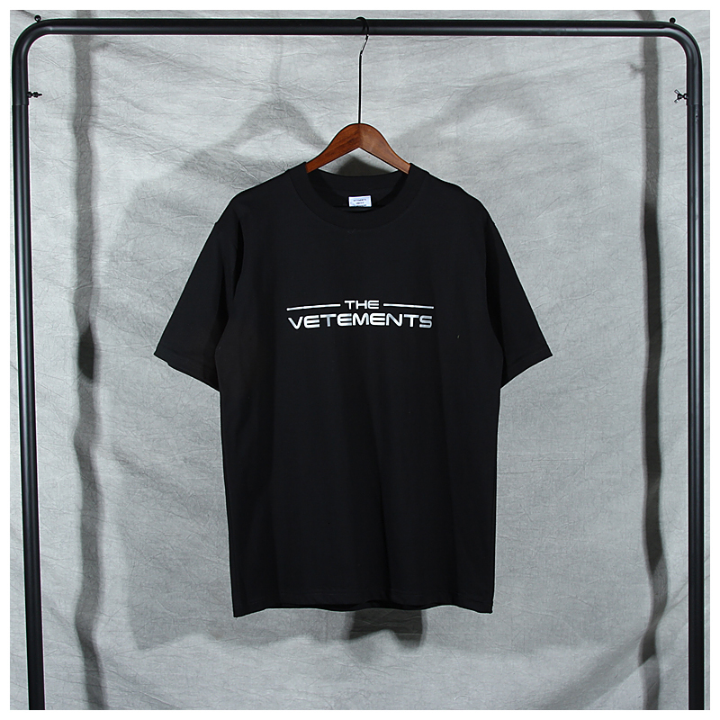 

2021 Summer New Vetements Cotton Men' and Women' Letter Trendy Short-sleeved T-shirt Couple B9mc, White