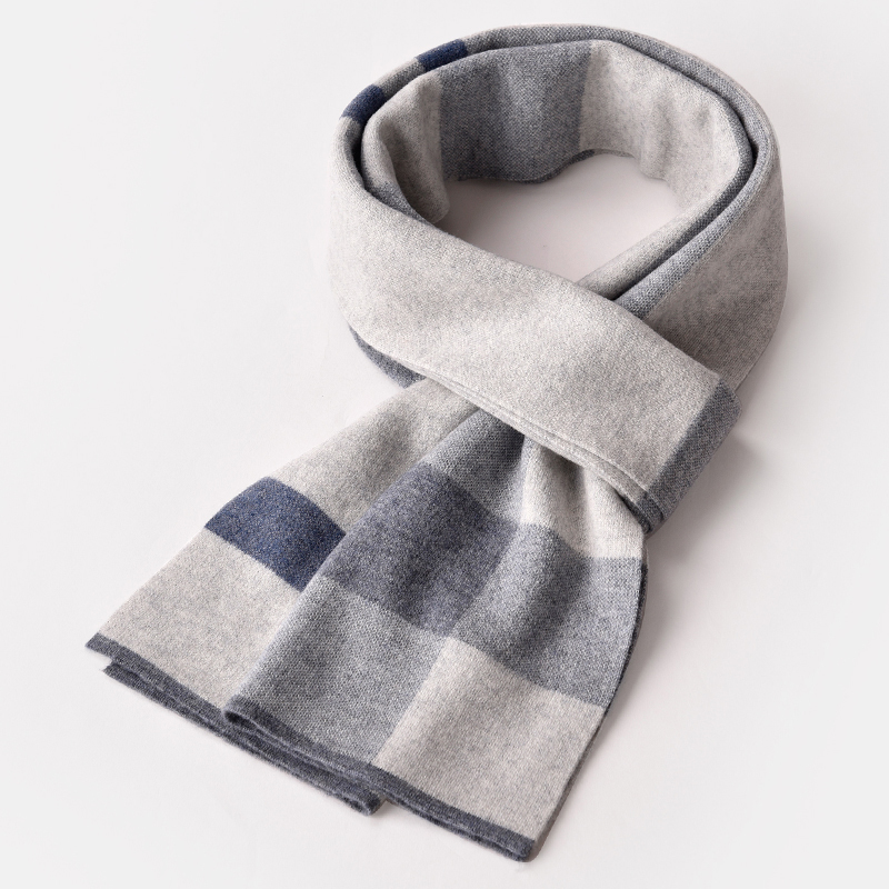 

Winter 100% Lamb wool man cachets 2020 Warm Chess Foulard Echarpe T3K4
