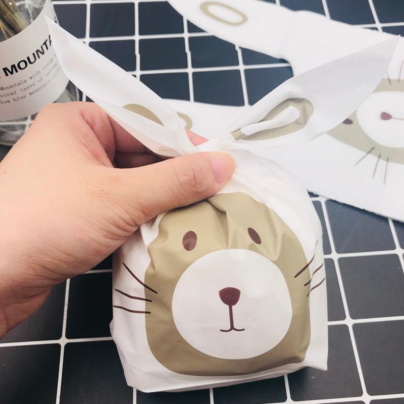 

Animal Pattern 100pcs/lot Ear Biscuit Packing Bags For Party Cake Packaging For Cookies Wedding Candy Bags